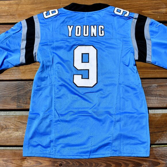 New! Bryce Young Carolina Panthers Dark Blue Football Jersey Adult Men's Small - Picture 1 of 2